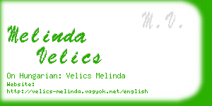 melinda velics business card